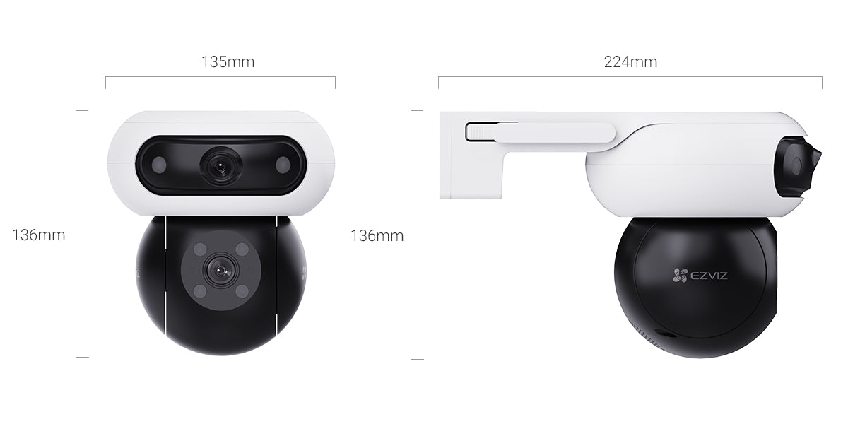 EZVIZ H90 Dual 4MP+4MP kahe objektiiviga pöördkaamera