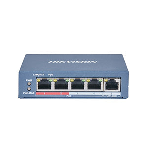 Hikvision Switch Poe 4 porti 100Mbps, 1 x RJ45 DS-3E0105P-E(B)