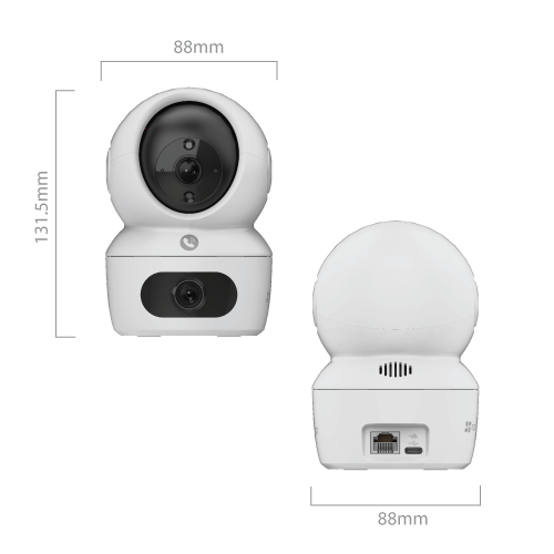 EZVIZ kahe objektiiviga nutikas pöördkaamera H7C 4MP